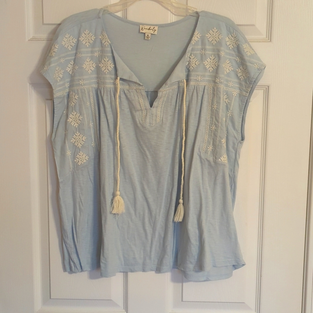 Wonderly XL Sky Blue Top